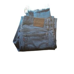 Levi’s | Light Button Fly Red Tab WEDGIE Jeans | Raw Hem Straight Leg Size 27